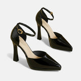 Evette Leather Heels