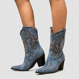 Ava | Orthopedic Denim Ankle Boots