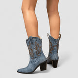 Ava | Orthopedic Denim Ankle Boots