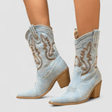 Ava | Orthopedic Denim Ankle Boots