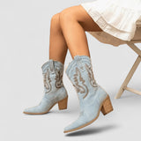 Ava | Orthopedic Denim Ankle Boots